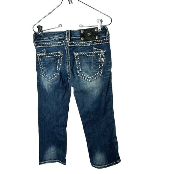 Miss Me Cropped‎ denim jeans size 25 JE51526 thick stitch - Picture 1 of 2